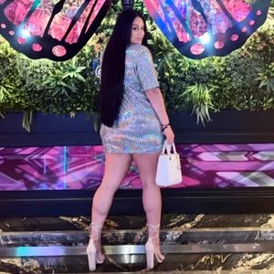 Sequin Silver Dress